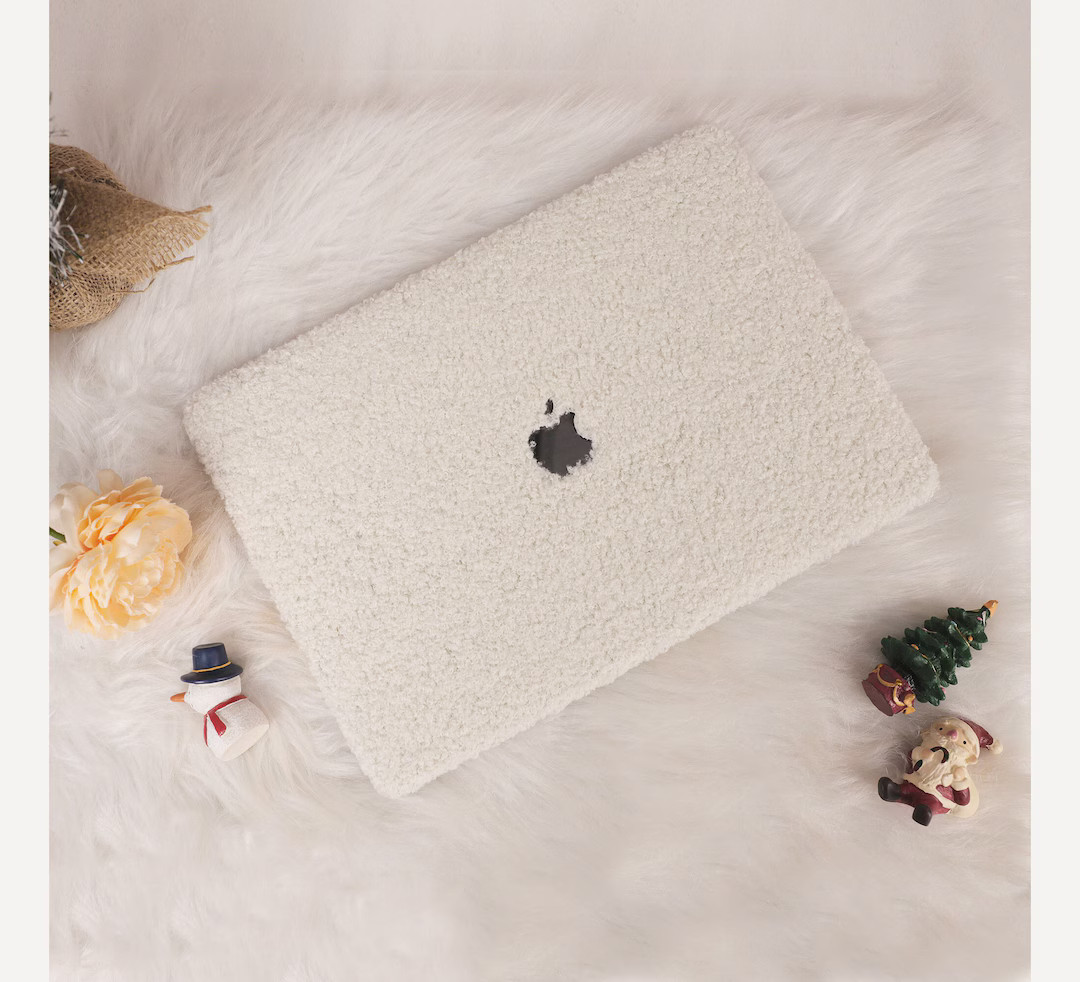 White Fluffy Teddy Macbook Case for Macbook Air 13 /Pro13/RITIAN 13/13.6Air/Pro 14/Air 15/Pro16... | Etsy (US)