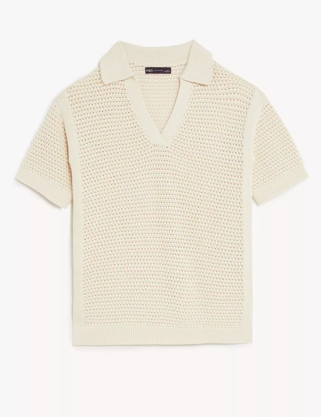 Pure Cotton Collared Knitted Top | Marks & Spencer (UK)