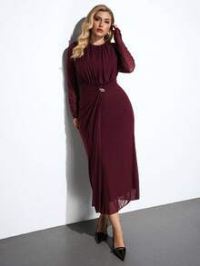 Maija Plus Size Women's Dress, Modern Urban Style,Mother's Day  Four-Way Stretch Fabric, Outfit D... | SHEIN