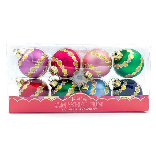 Packed Party Oh What Fun Ready-To-Hang Christmas Ornament Set, 8 Ct. - Walmart.com | Walmart (US)