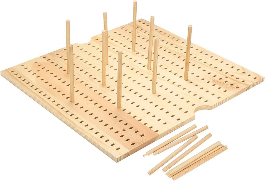 Wood Pegboard Drawer Organizer Drawer Peg Wooden Peg Board System Dish and Plate Organizer Adjust... | Amazon (US)