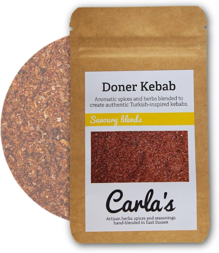 Carla's Seasonings - Premium Doner Kebab Seasoning - Mix of Salt, Herbs and Cumin | 28g Pouch | M... | Amazon (UK)
