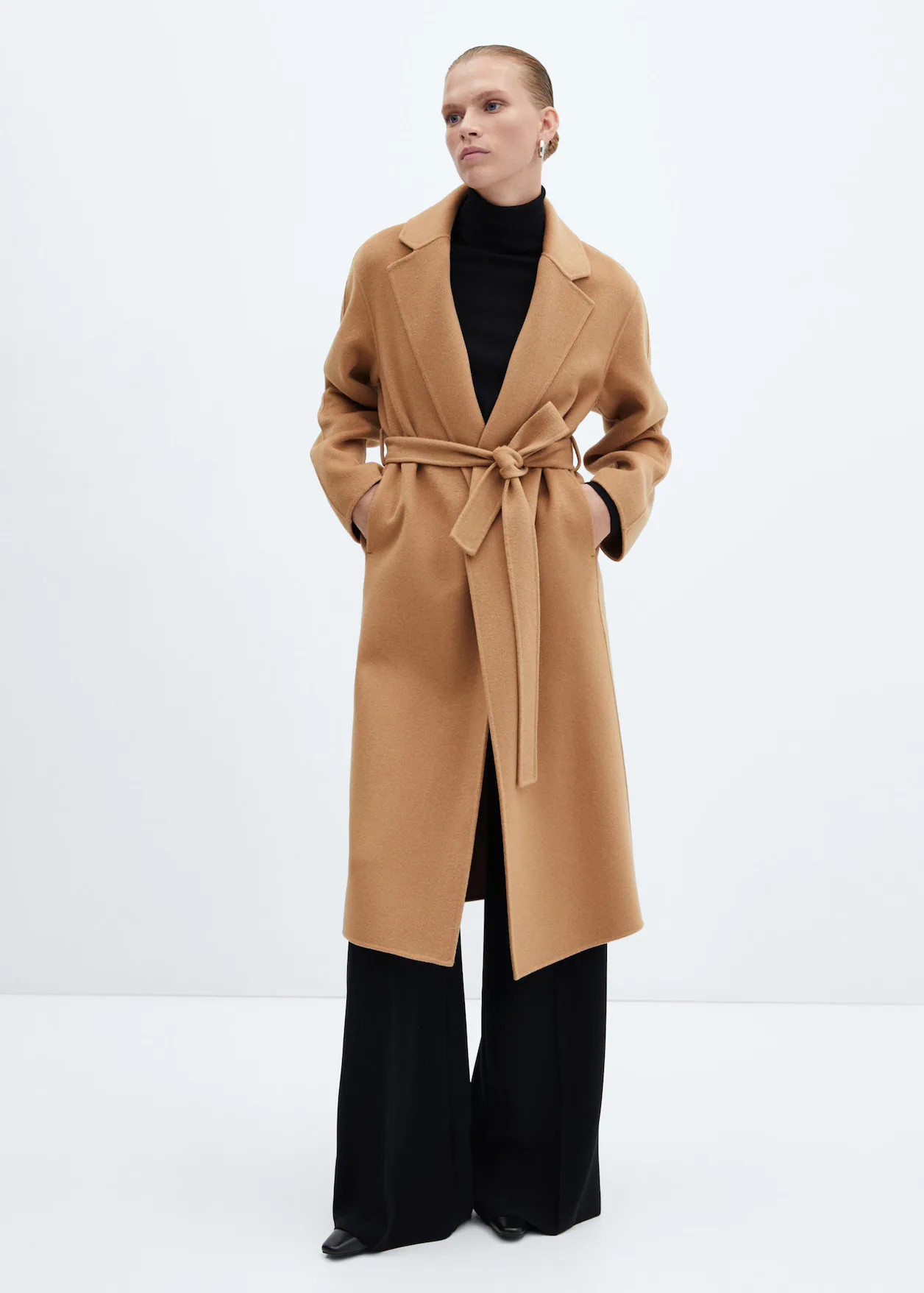 Belt handmade coat -  Women | Mango USA | MANGO (US)