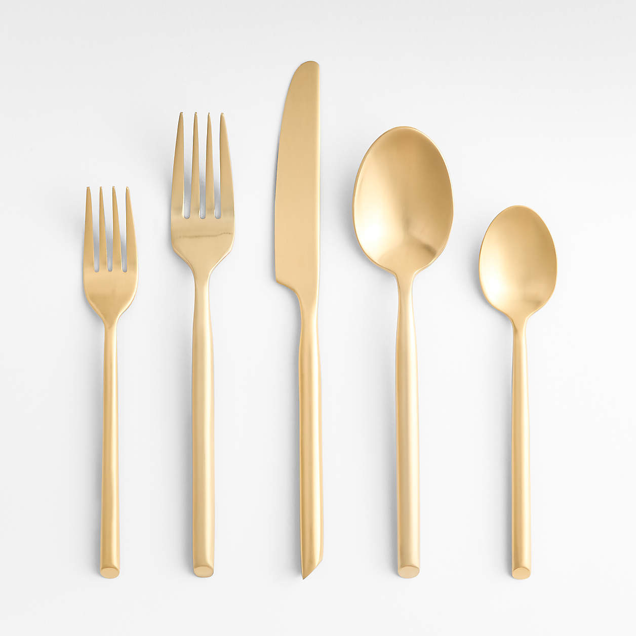 Capri Gold 5-Piece Flatware Place Setting + Reviews | Crate & Barrel | Crate & Barrel