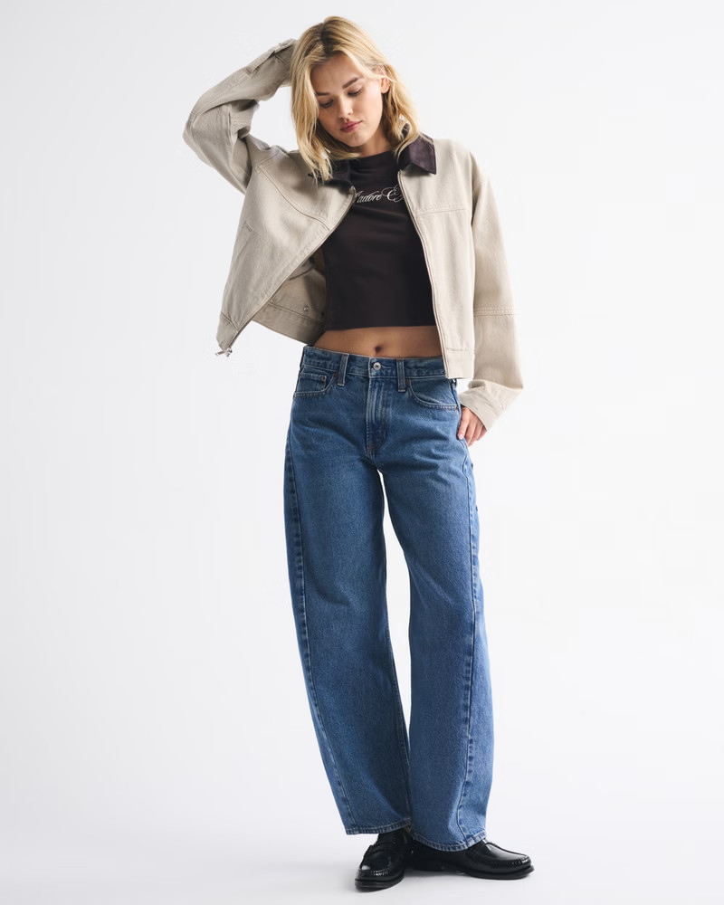 Mid Rise Barrel Jean | Abercrombie & Fitch (US)