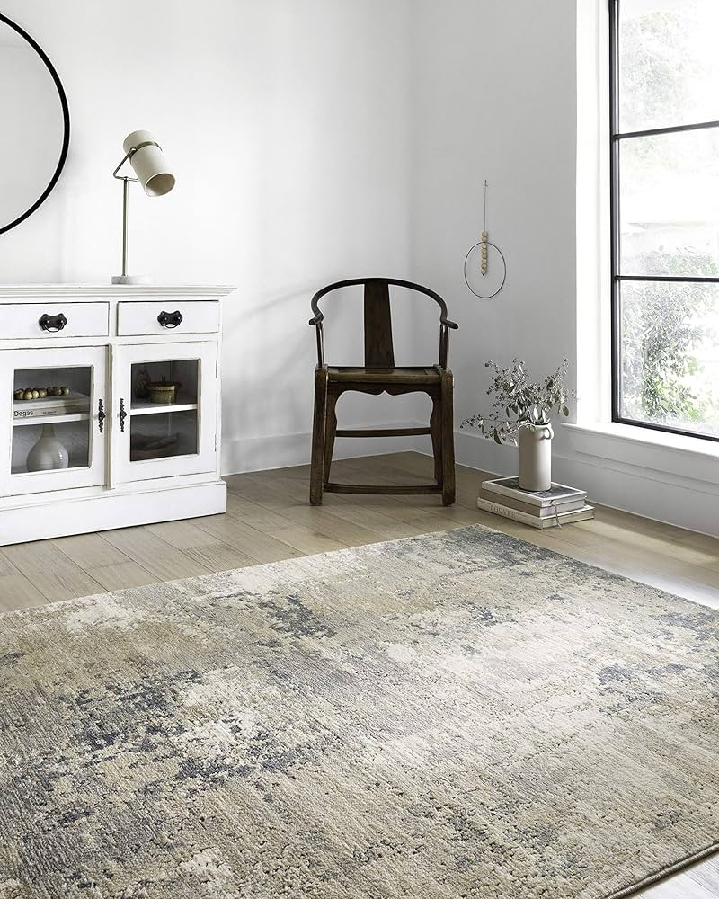 Loloi II Teagan Collection TEA-06 Sand / Mist 9'-9" x 13'-6", .25" Thick, Area Rug, Soft, Durable... | Amazon (US)