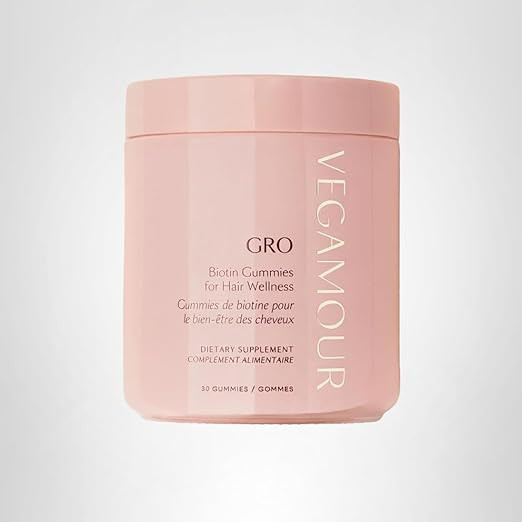 VEGAMOUR GRO Biotin Gummies, Strawberry Flavor with 5000 mcg Biotin, Supports Healthy Hair Vegan ... | Amazon (US)