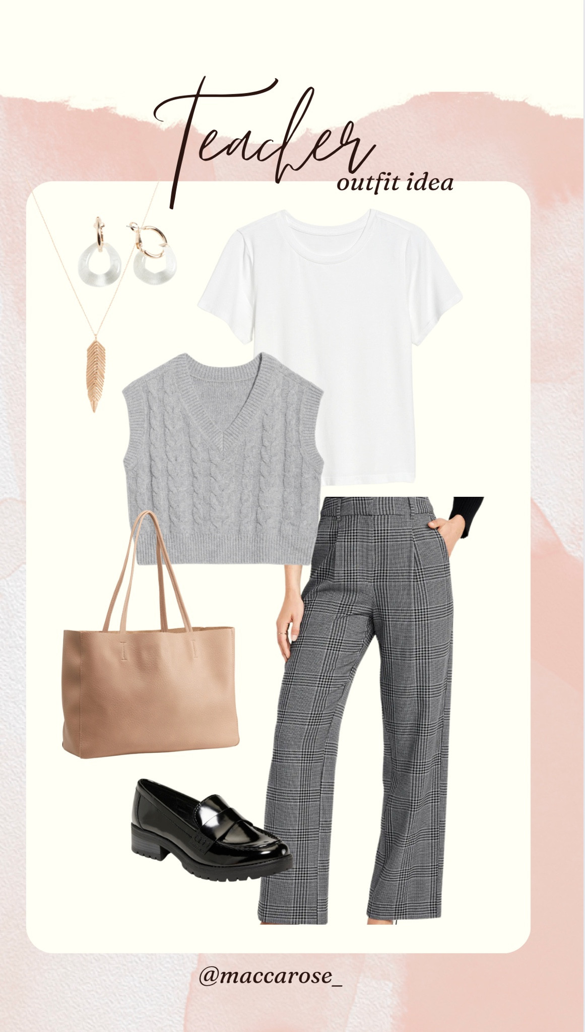 Back to school | plaid pants | sweater vest  | teacher outfit | workwear | what to wear to work | business attire | fall fashion | loafers | layered look | trendy items | old navy 

#LTKworkwear #LTKSeasonal #LTKBacktoSchool