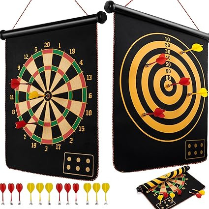 BATURU Magnetic Dart Board for Kids, Teens, and Adults — Double-Sided Dart Board Game with Stro... | Amazon (US)