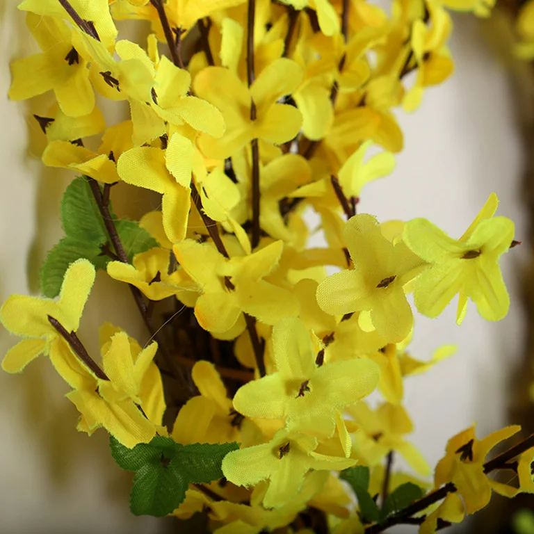 Cyber Monday 2021 Bidobibo Flower Wreath Handmade Yellow Floral Wreath Artificial Spring Garland ... | Walmart (US)
