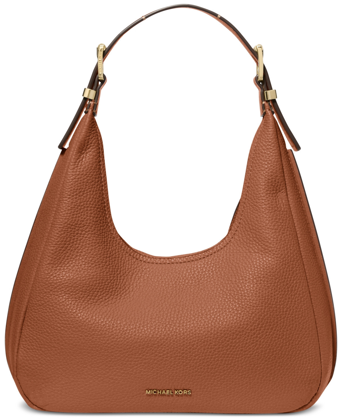 Michael Michael Kors Nolita Small Leather Hobo Shoulder Bag - Luggage | Macy's