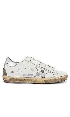 Golden Goose Superstar Laminated Sneaker in White, Silver & Ice from Revolve.com | Revolve Clothing (Global)