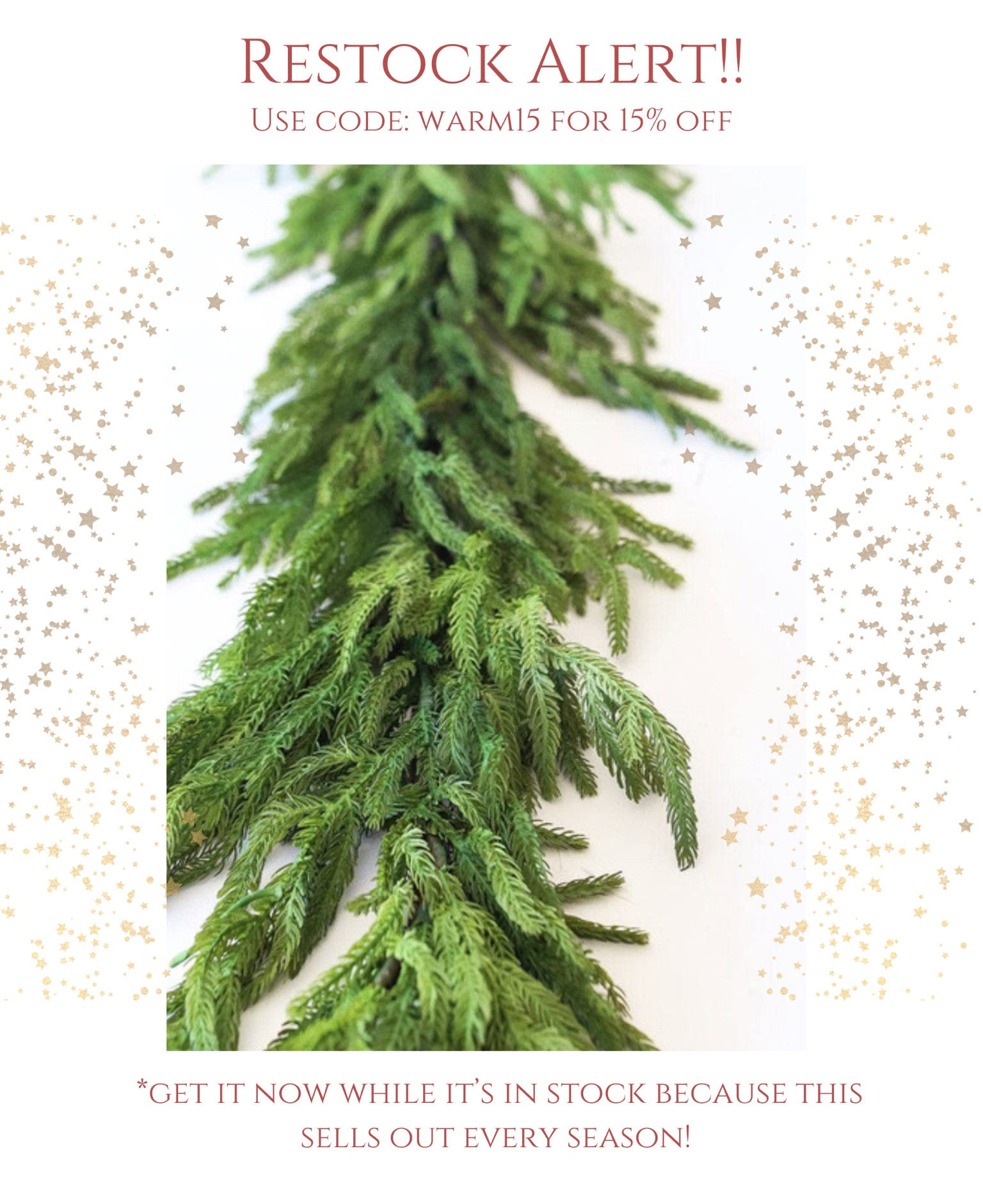 This garland is so good and it’s finally back in stock. Yes, I know it’s only June BUT it sells out every season and it’s on sale. Use code WARM15 for 15% off. No, you’re not crazy for getting ahead of the Christmas shopping. 🤣






Christmas garland, fireplace decor, Kirkland’s, sale, holiday decor 

#LTKhome #LTKsalealert #LTKSeasonal