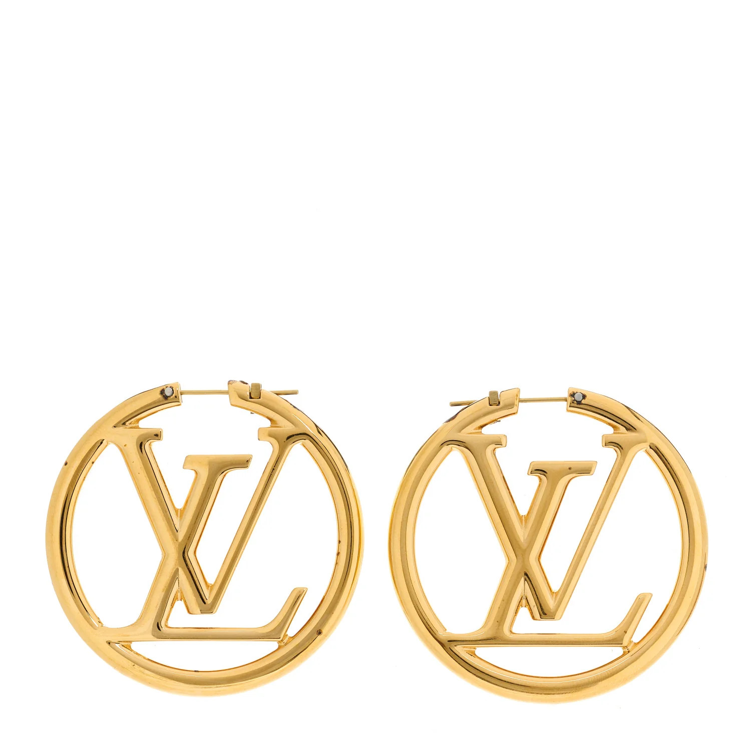 Louise Hoop Earrings Gold | FASHIONPHILE (US)