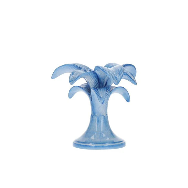 Blue Palm Taper Holder | Cailini Coastal