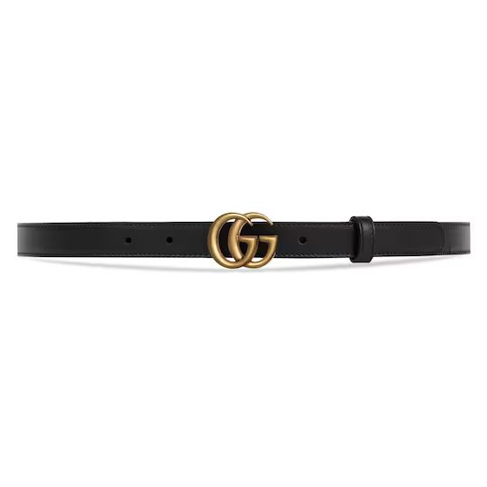 Gucci Leather belt with Double G buckle | Gucci (US)