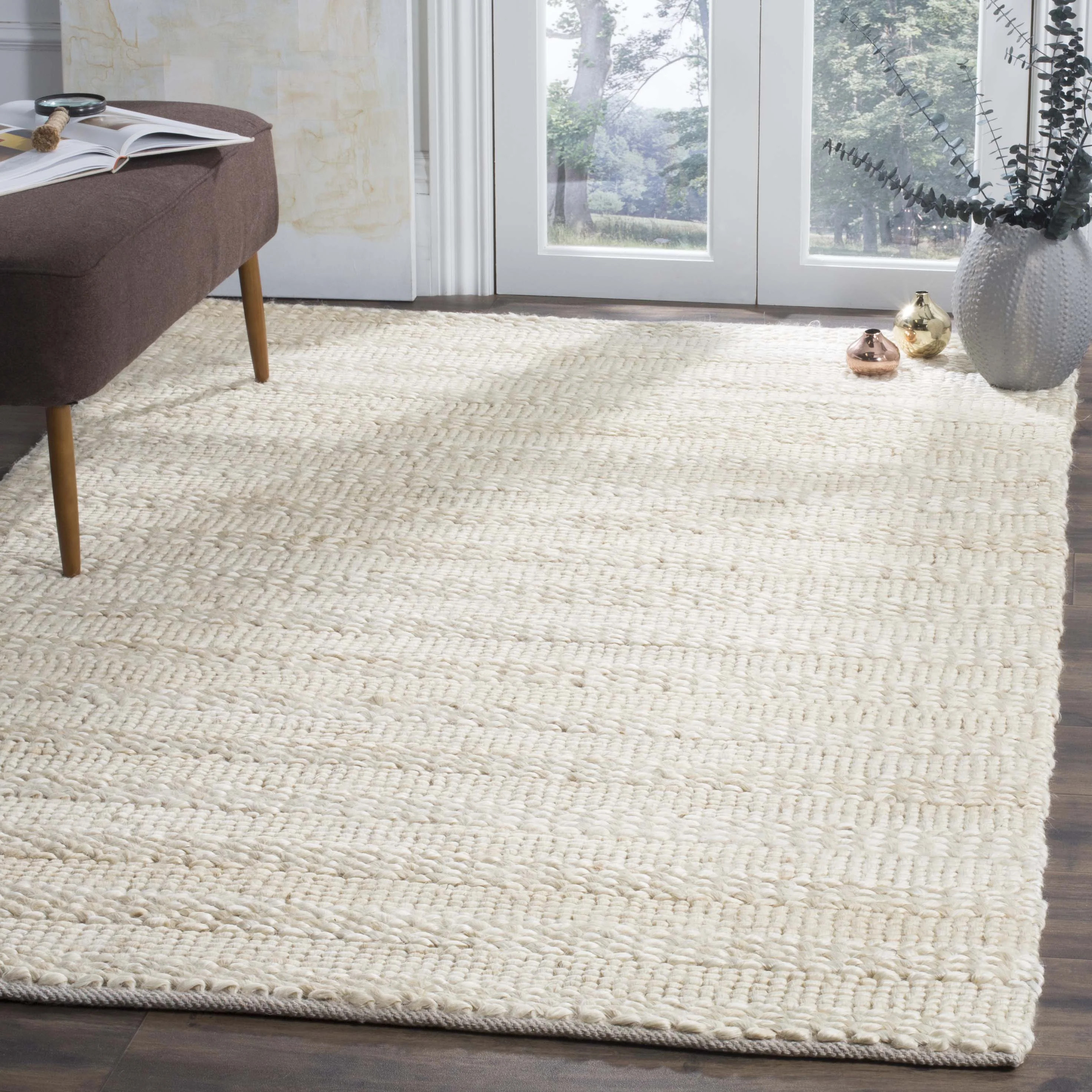 SAFAVIEH Natural Fiber Henrika Braided Area Rug, Bleach, 4' x 6' | Walmart (US)