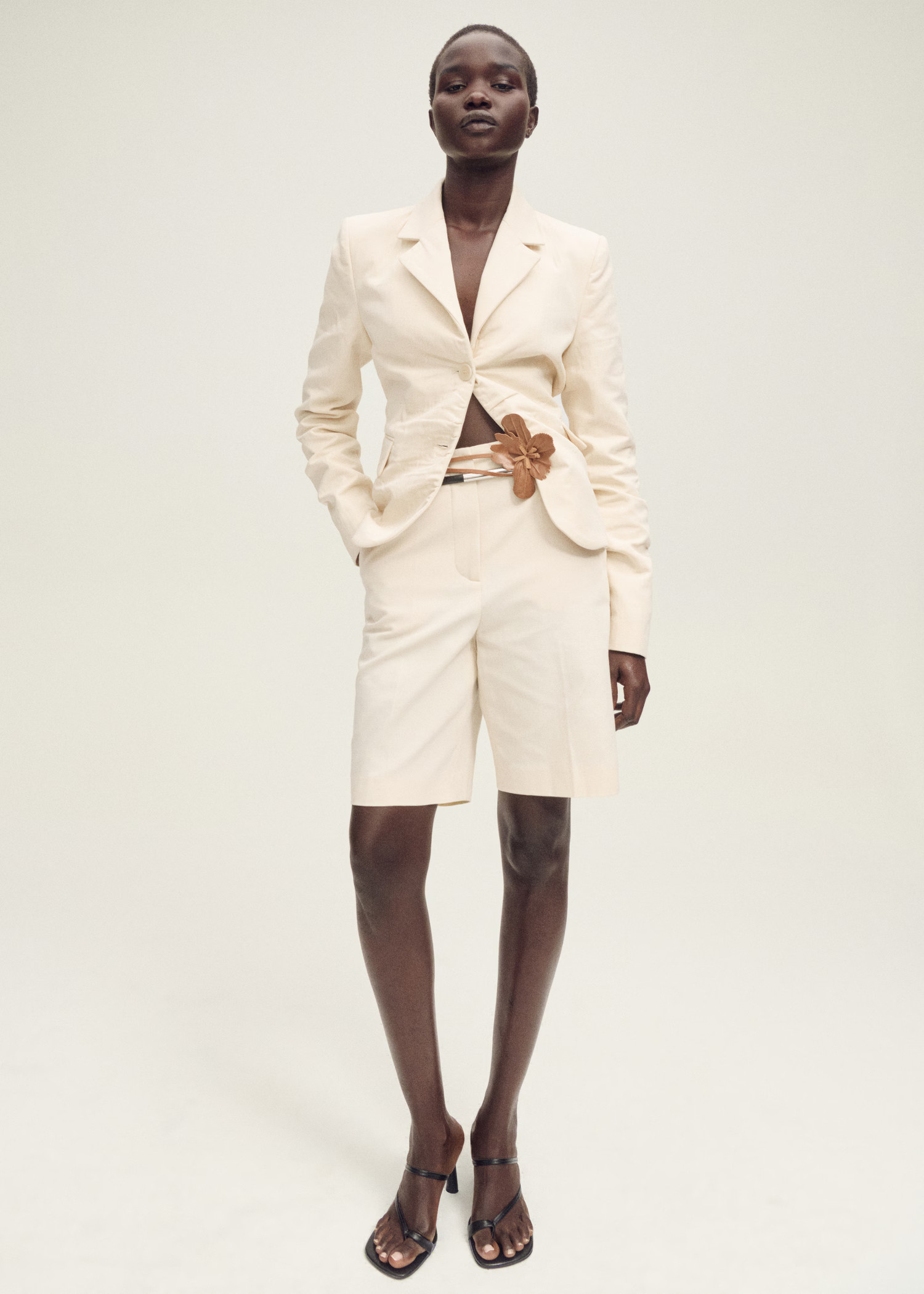 Linen-blend suit bermuda shorts - Women | MANGO USA | Mango (US/MX/AU)