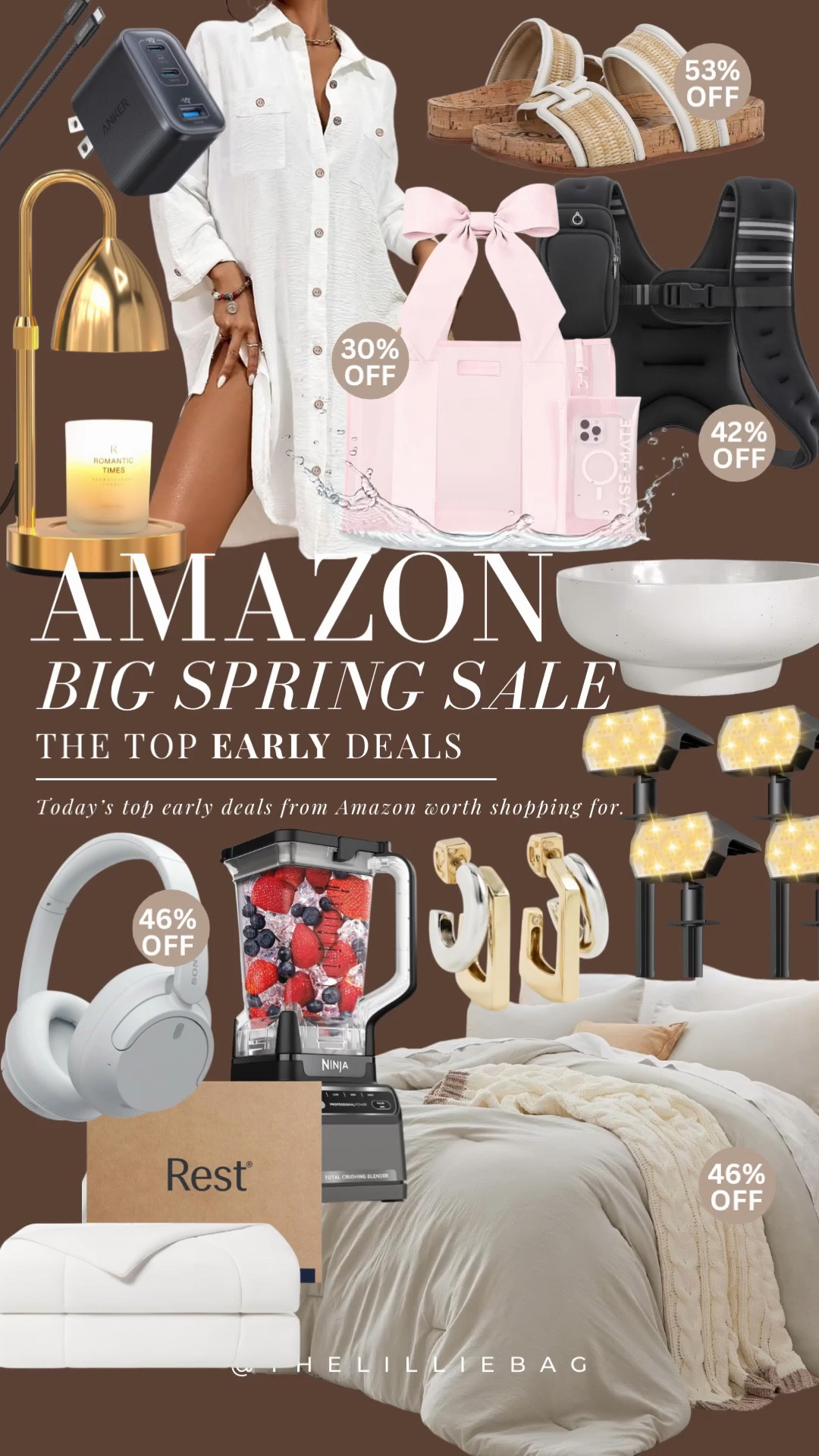 Round up of top early deals from the Amazon big spring sale!✨ 

Bedding. Bedroom. Sale. Electronics. Travel. Home  

#LTKSaleAlert #LTKSeasonal