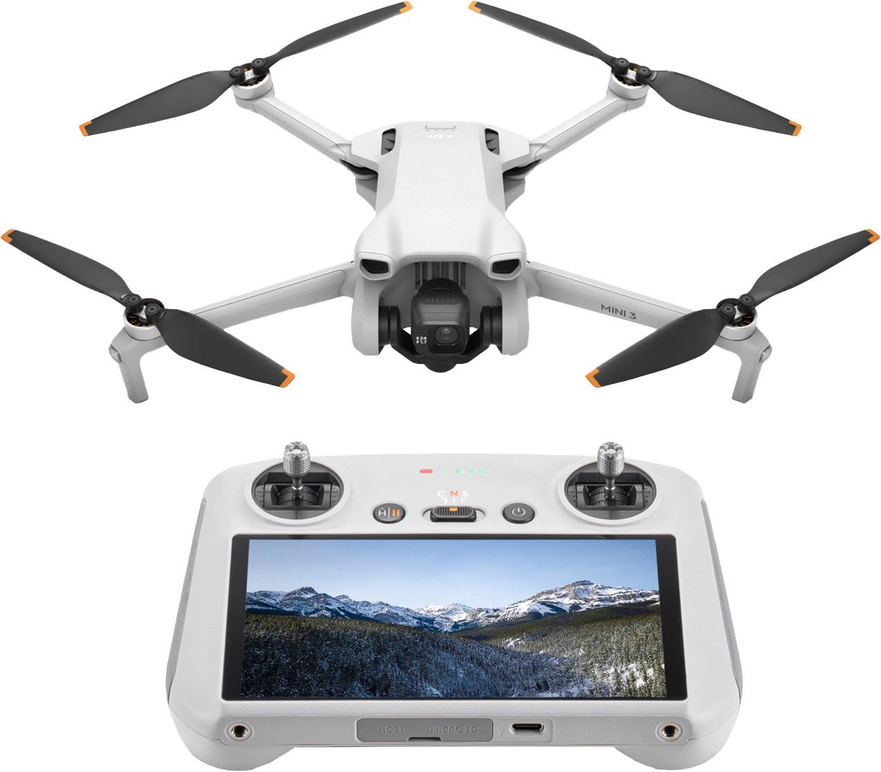 DJI Mini 3 Drone and Remote Control with Built-in Screen (DJI RC) Gray CP.MA.00000587.02 - Best B... | Best Buy U.S.