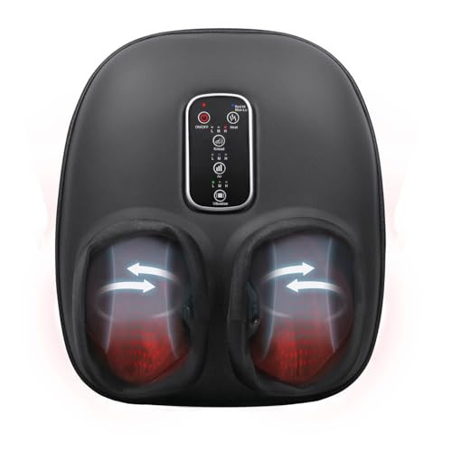 Homedics Shiatsu Foot Massager with Heat, Air Compression & Vibration, 3 Intensity Levels, Toe-Touch Controls, Removable Washable Inserts | Amazon (US)