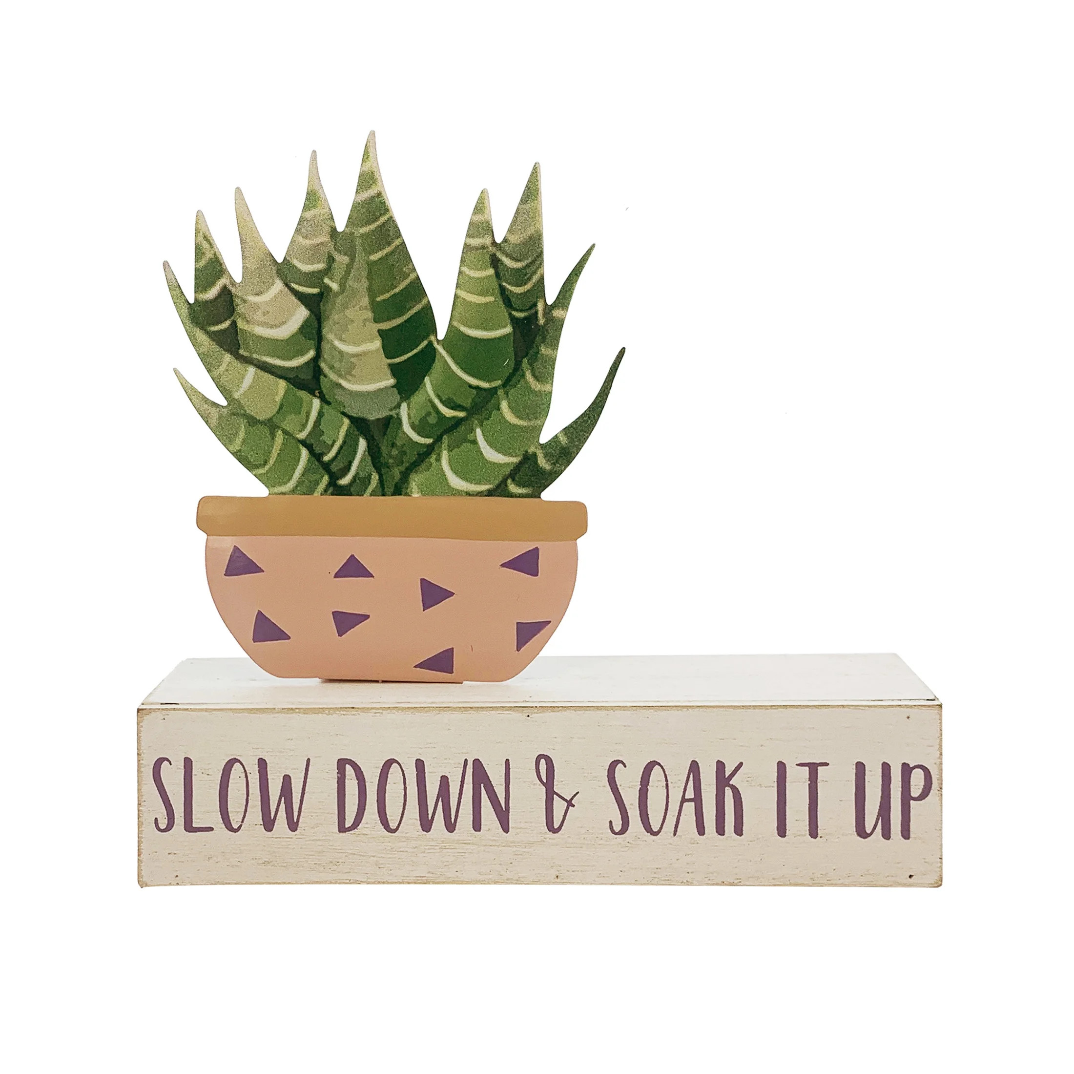 Way to Celebrate Spring Wooden Sansevieria Table Top Sign 6" | Walmart (US)