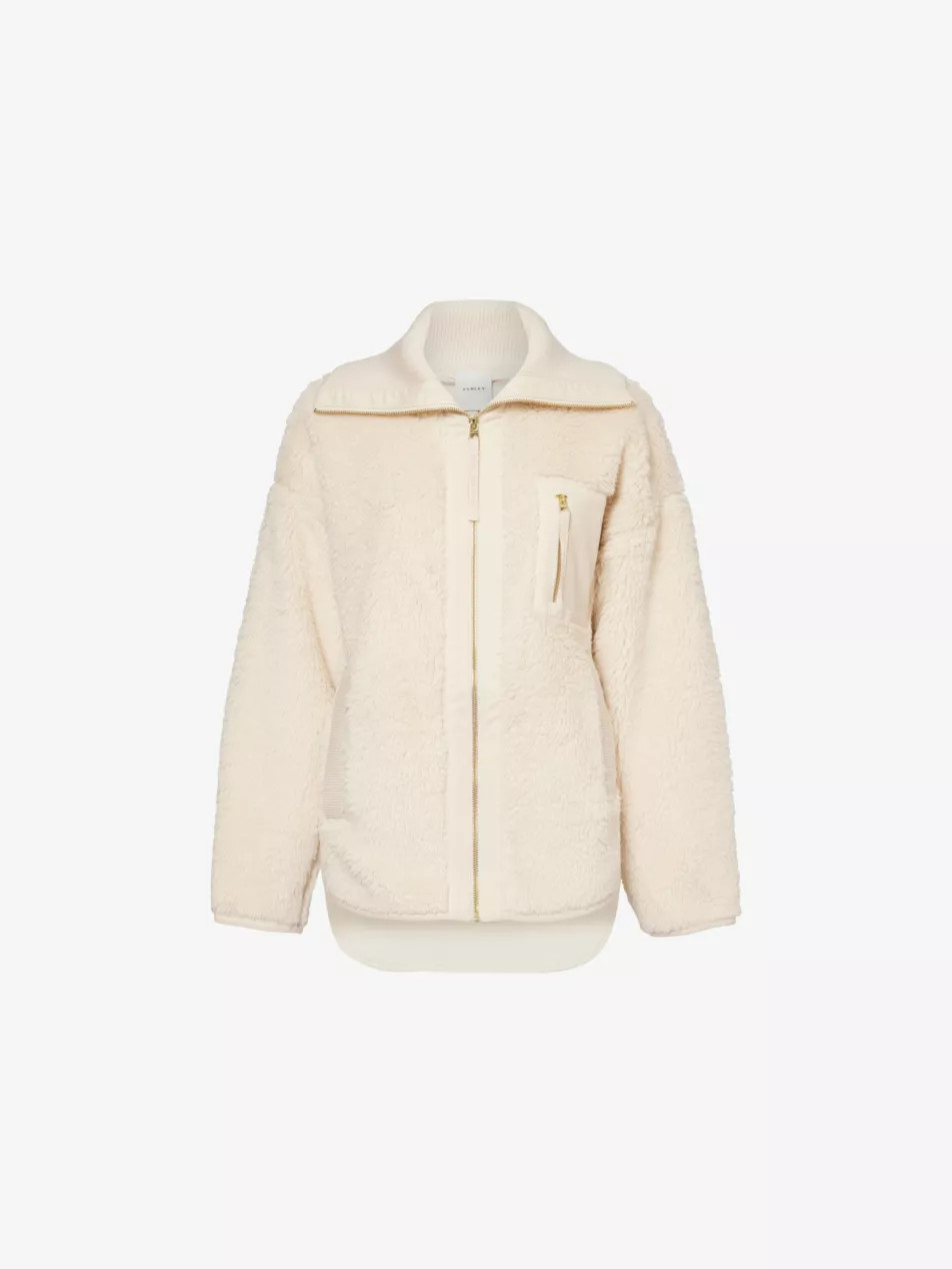 Myla contrast-trim fleece jacket | Selfridges