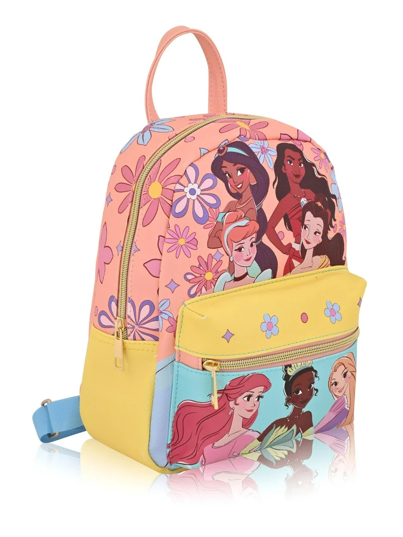Disney Princess Backpack for Women, Men, Unisex Cute PU Leather 10" Mini Princess Backpack Purse ... | Walmart (US)