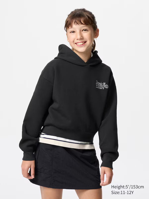 DRY Sweat Cropped Graphic Hoodie | UNIQLO (US)