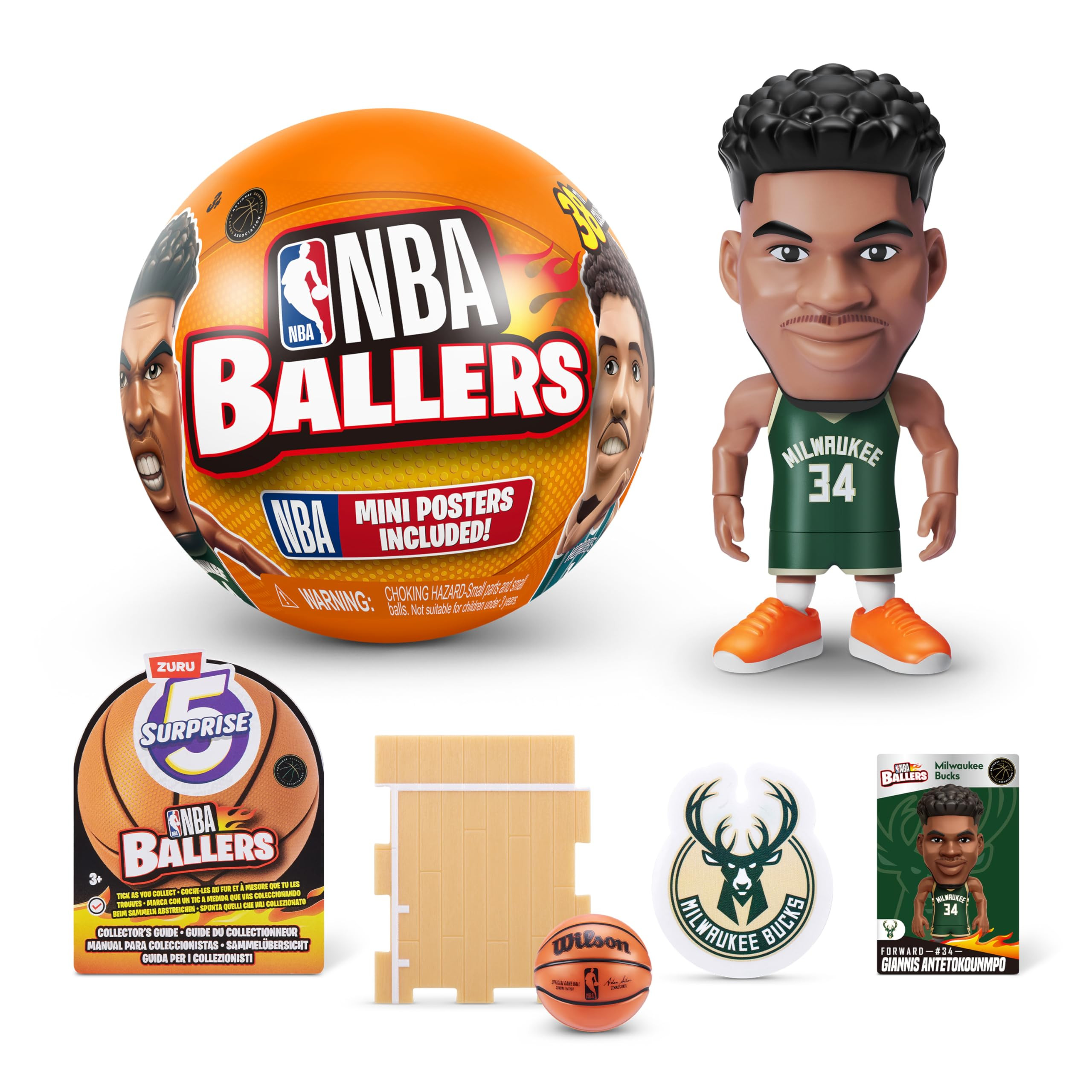 5 SURPRISE NBA Ballers by ZURU Surprise Unboxing Basketball Collectible Sports Toy For Boys (Sing... | Amazon (UK)
