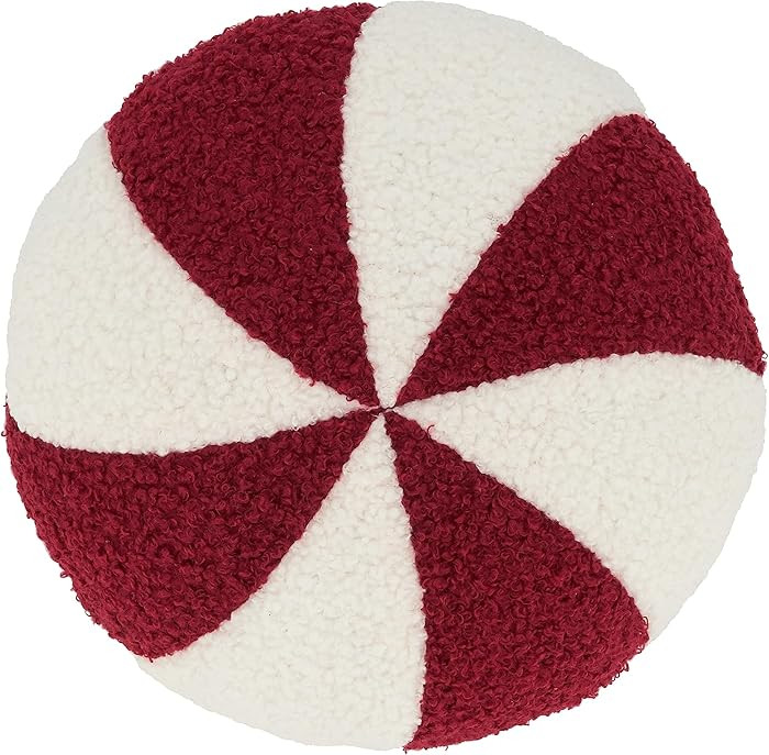 SARO LIFESTYLE Minty Delight Peppermint Candy Poly Filled Throw Pillow | Amazon (US)