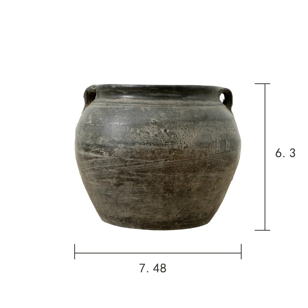 Edyth Charcoal/Gray 6.3'' Indoor / Outdoor Ceramic Floor Vase | Wayfair North America