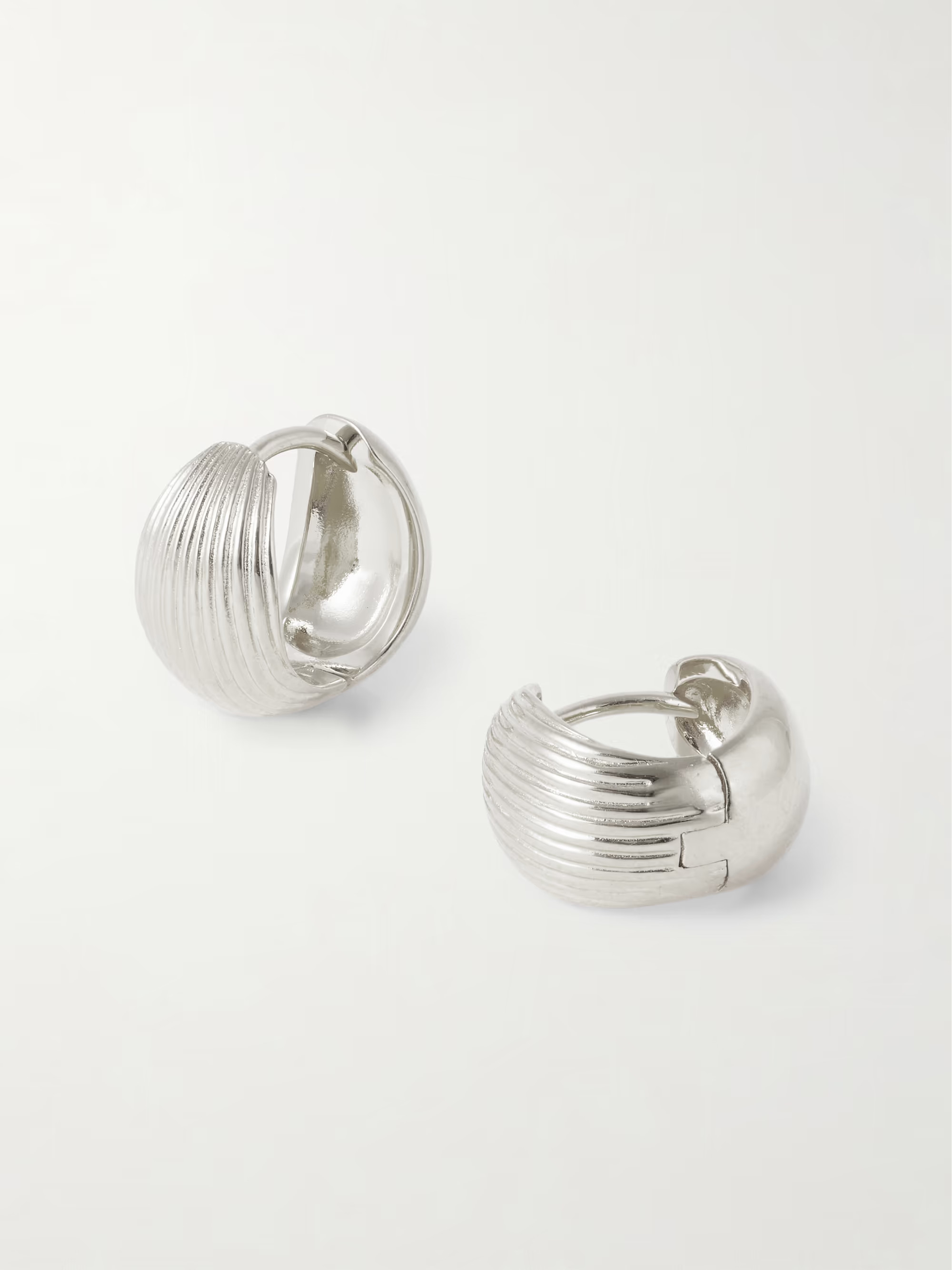 Reversible silver hoop earrings | NET-A-PORTER (US)