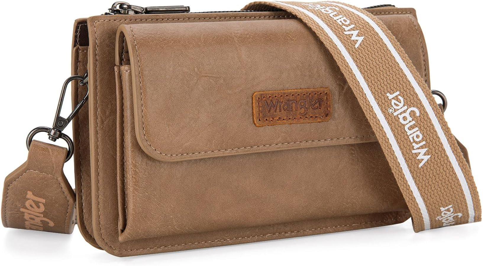 Wrangler Crossbody Wallet Purse for Women Small Shoulder Handbags with Phone Pocket | Amazon (US)