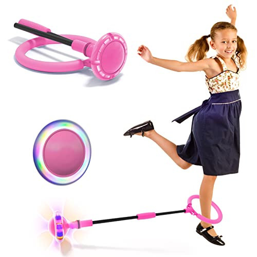 Ankle Skip Ball for Kids, Girls Toys Age 5 6 7 8 9 10 Years, Birthday Gift for Girls and Boys, Foldable Colorful Flash Wheel Skip Ball, Sports Fitness Toys for Kids & Adults | Amazon (US)