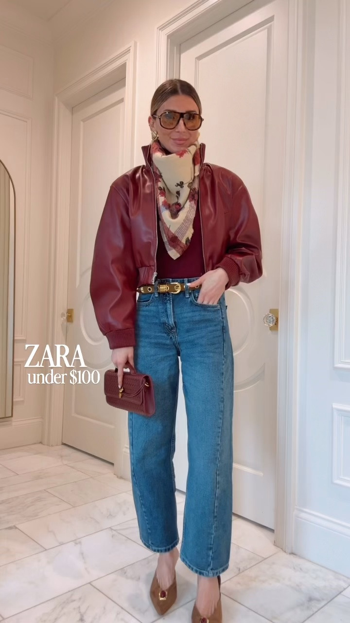 Zara OOTD with every piece under $100! Loving burgundy for fall.

#LTKootd #LTKSeasonal #LTKOver40