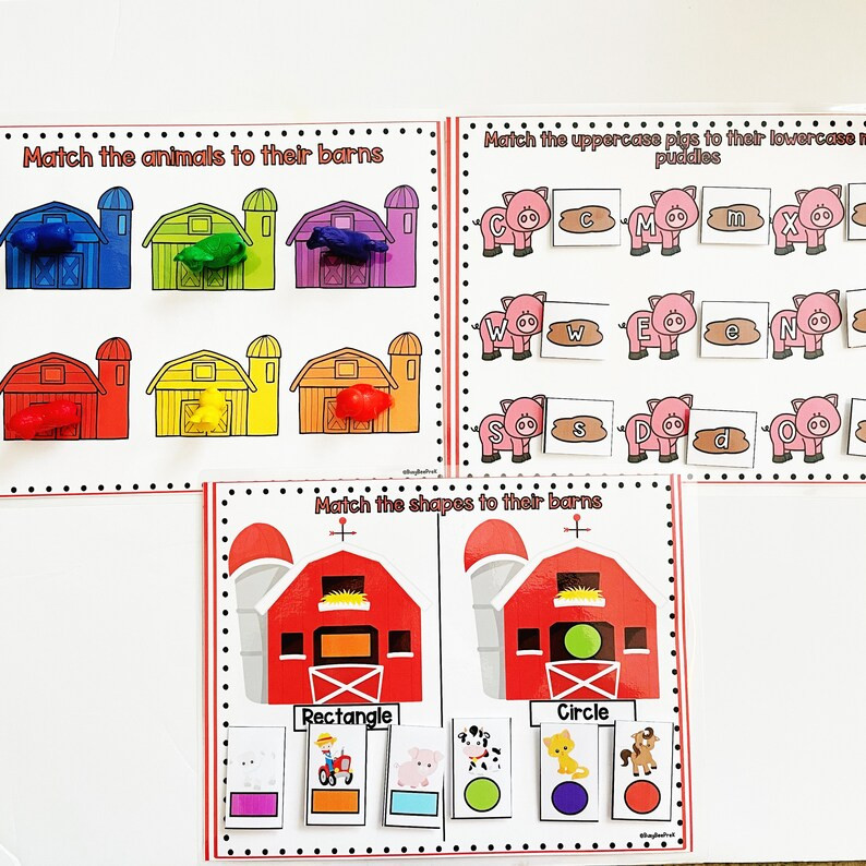 Farm Mini Binder Pack, Farm activity pages for Toddler/PreK, Toddler Busy Book Pages, Farm Learni... | Etsy (US)