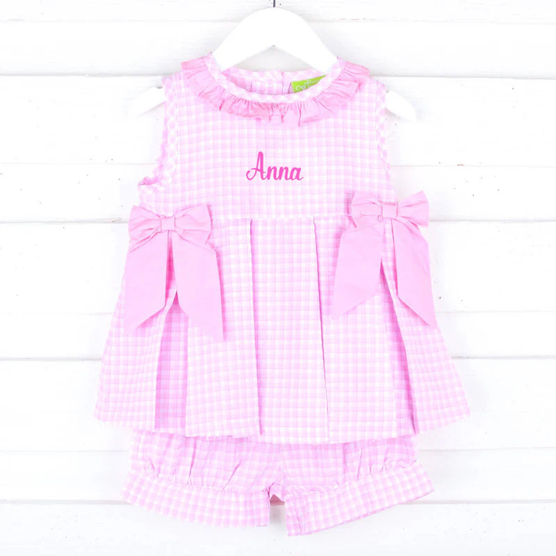 Hilton Head Plaid Pink Eloise Short Set | Classic Whimsy