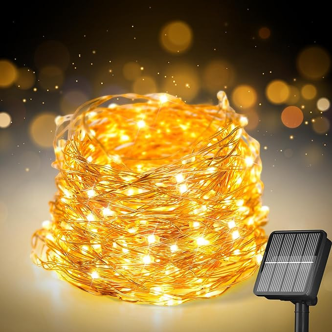 Selarlyt 200 LED 72Ft Solar String Lights for Outside, Solar Fairy Lights for Outside Waterproof ... | Amazon (US)