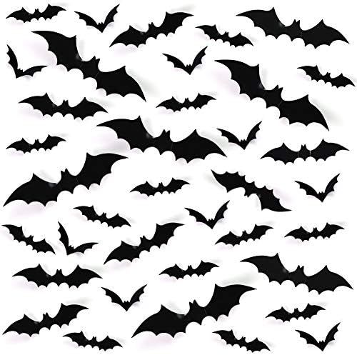 Amazon.com: LOVEINUSA 120PCS 3D Bat Stickers, Halloween Party Supplies Waterproof Scary Bat Wall ... | Amazon (US)