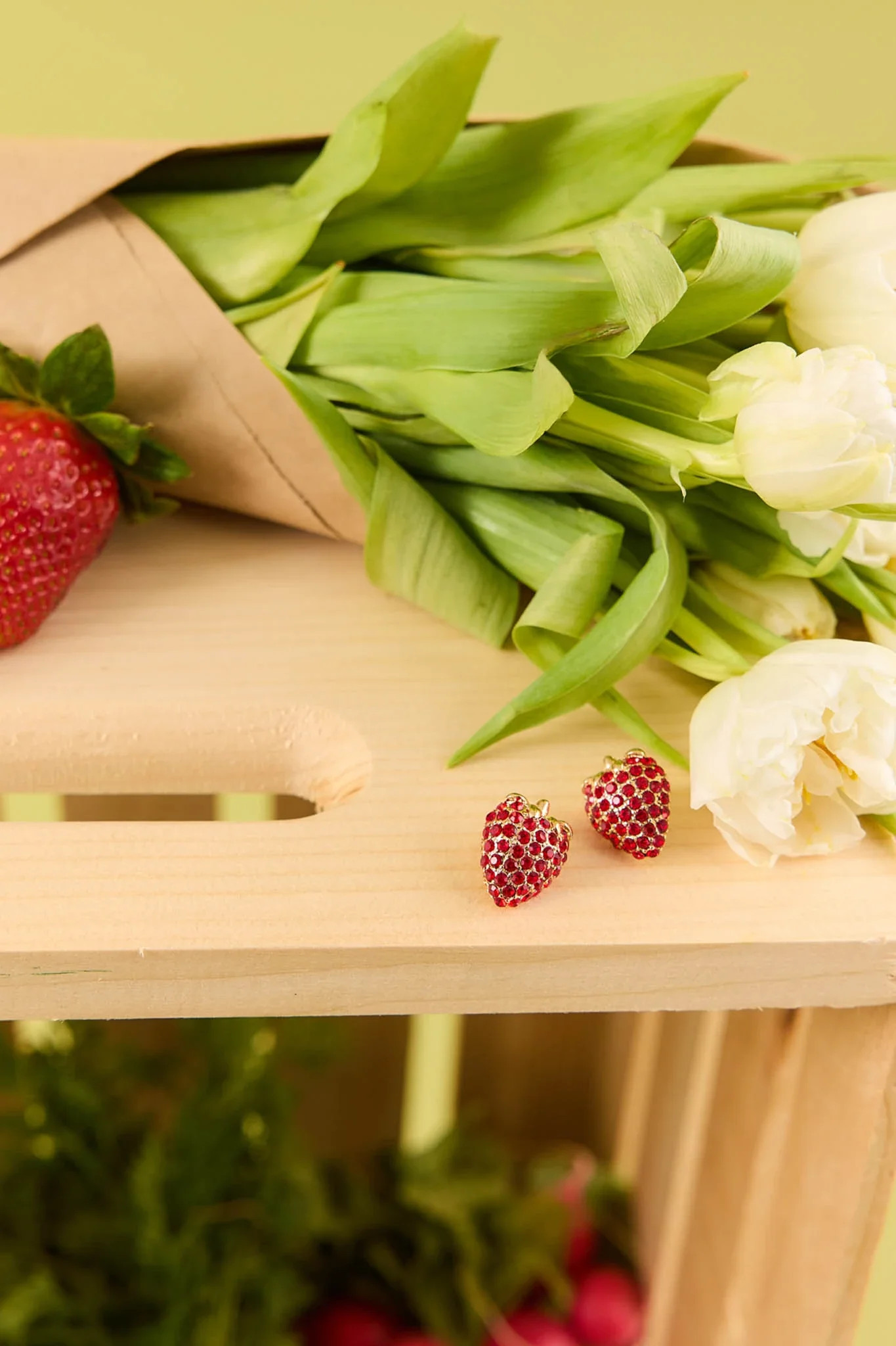 Claire Strawberry Stud Earrings | Avara