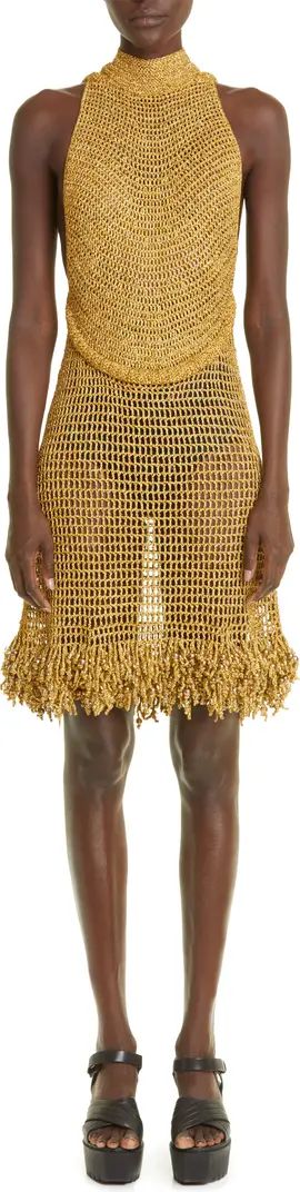 Metallic Crochet Dress | Nordstrom
