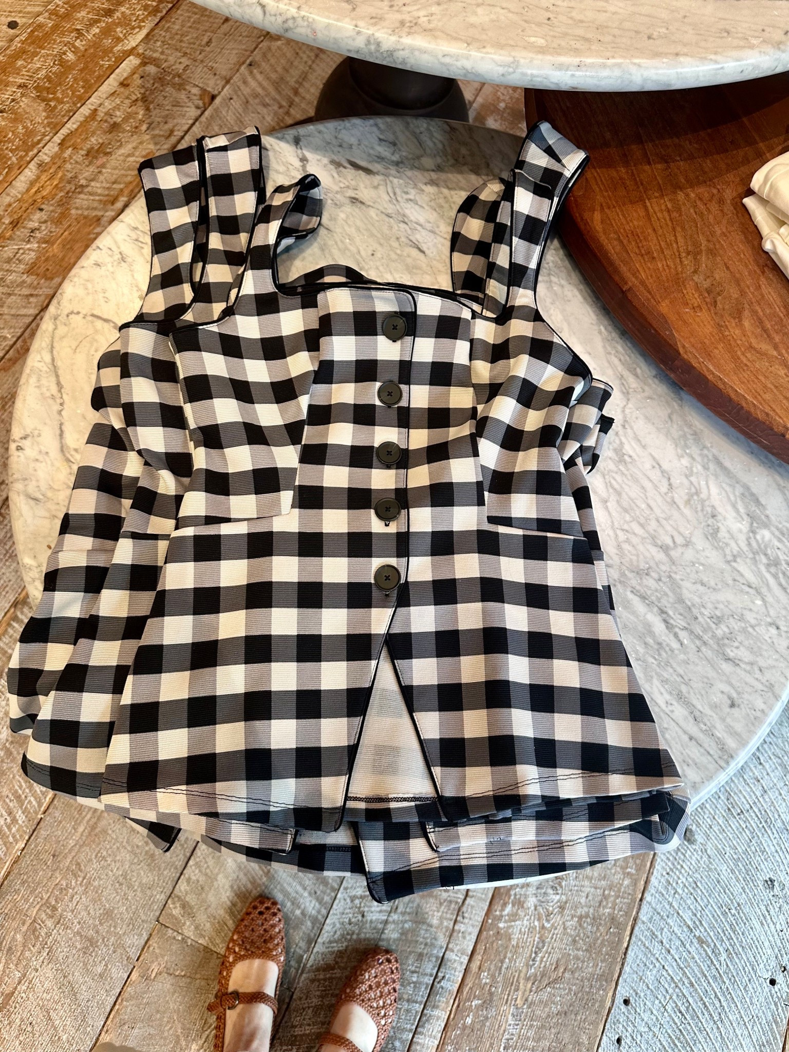 Obsessed AND there’s matching pants 

Gingham | black & white gingham | matching set | vest top | trousers | spring outfit 

#LTKootd #LTKSeasonal #LTKmomlife