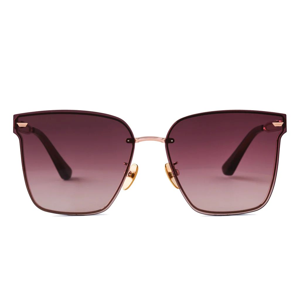 COLOR: rose gold   wine gradient sunglasses | DIFF Eyewear