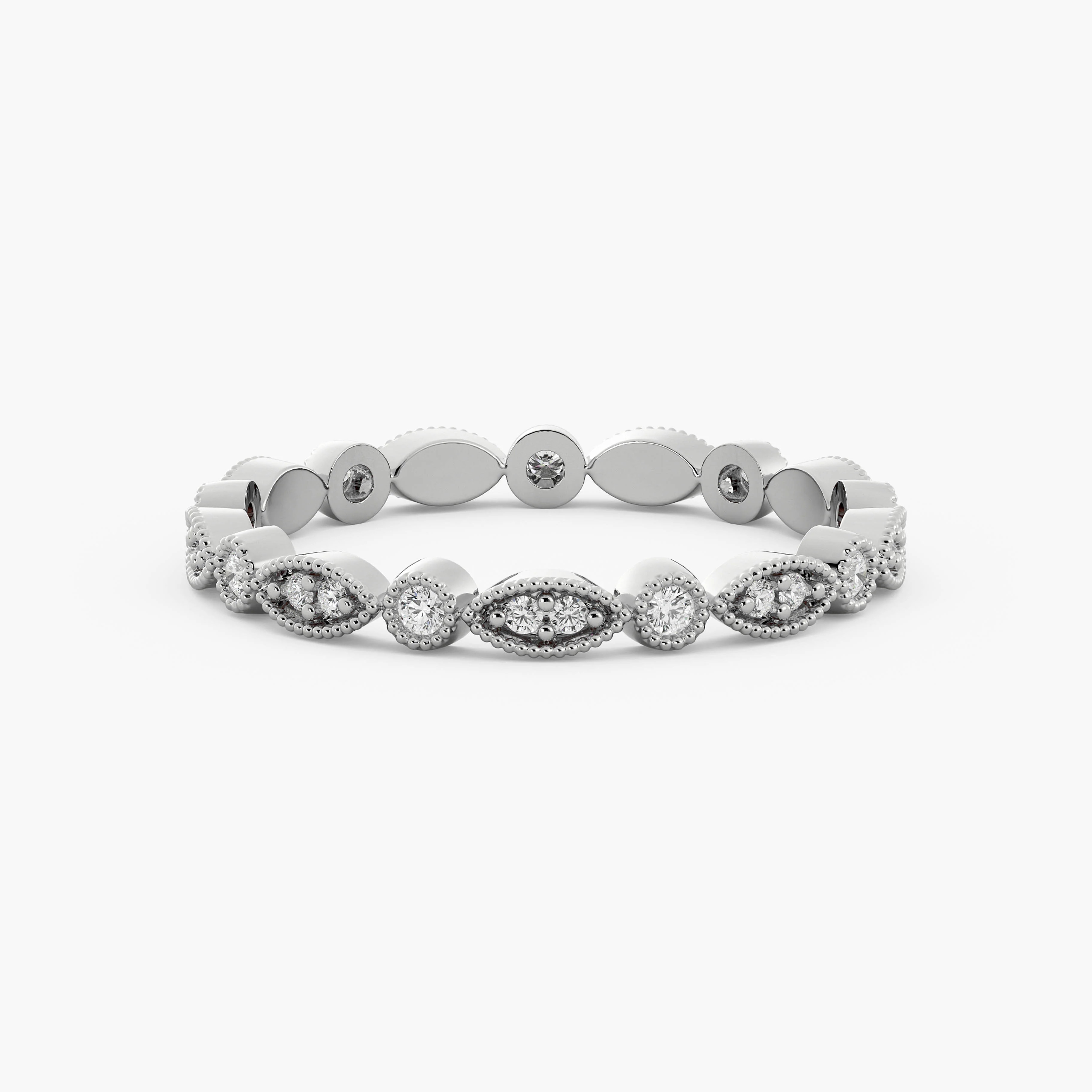 Vintage - Ready To Ship - 14K White Gold - Natural Diamond | Olive Ave Jewelry