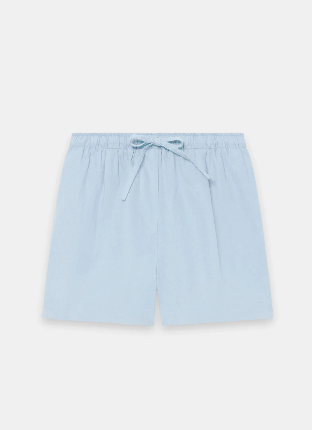 Pale Blue Linen Drawstring Shorts | Mint Velvet