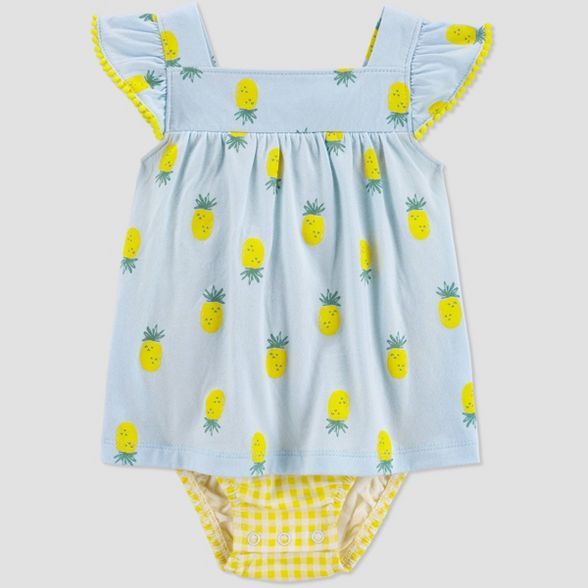 Baby Girls' Pineapple Sunsuit Romper - Just One You® made by carter's Blue | Target