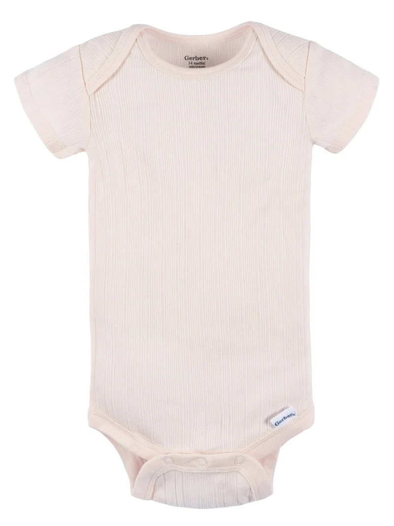 Gerber Baby Neutral Short Sleeve Onesies, 3-Pack, Sizes Newborn - 24 Months | Walmart (US)