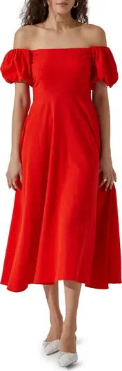 ASTR the Label Off the Shoulder A-Line Dress | Nordstrom | Nordstrom