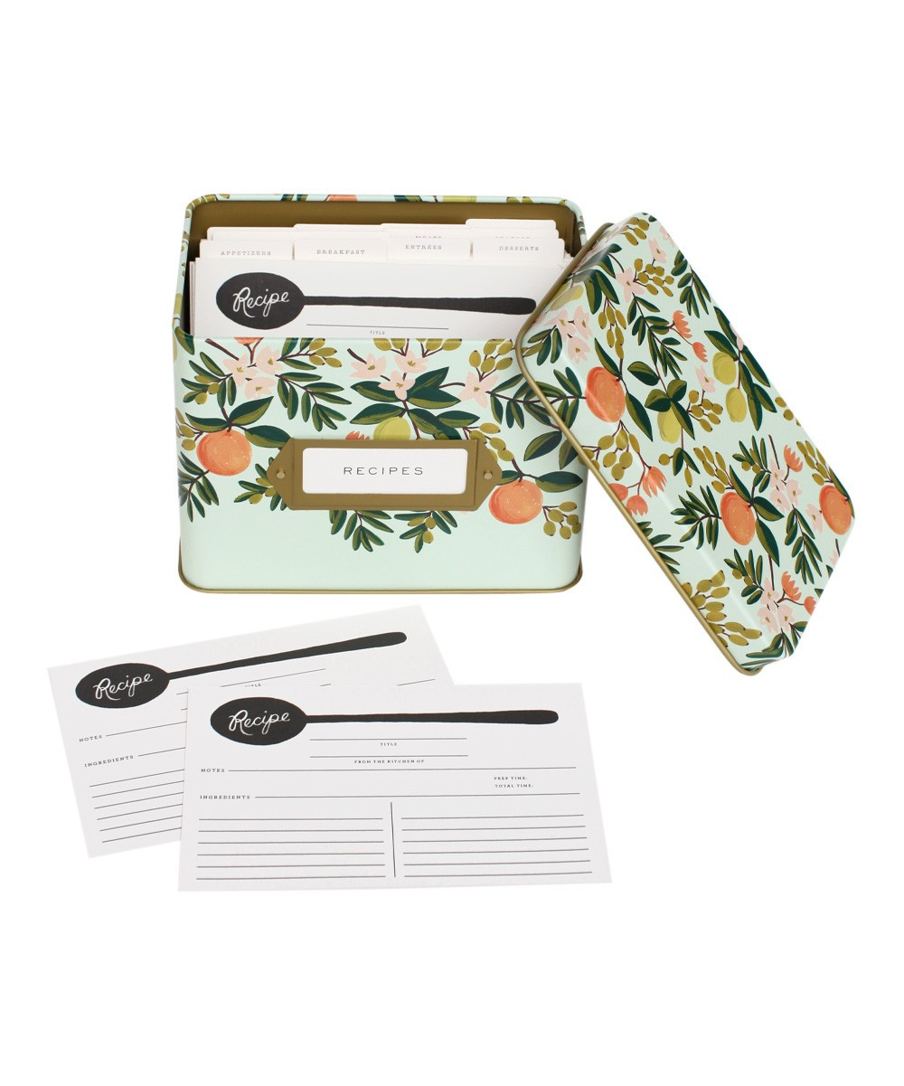 Rifle Paper Co. Recipe Holders Multi - Citrus Floral Recipe Box | Zulily